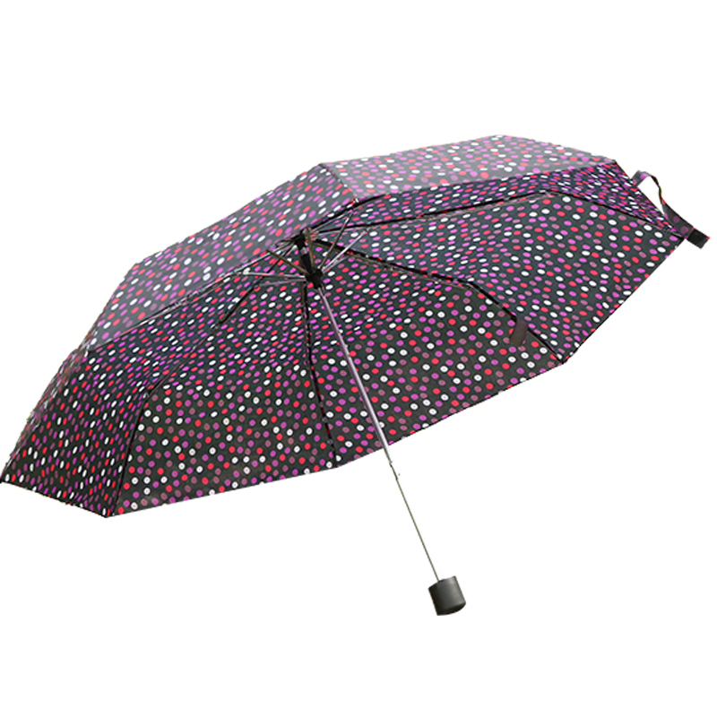 170T Nylon Fashion Polka dot mini 3 lipatan payung RU1902