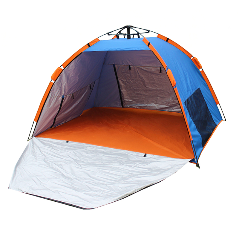 180t Polyester UV50+ pembukaan cepat Waterproof ganda dan tenda berkemah pantai UV-tahan TN1916